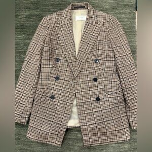 Suistudio Double-Breasted houndstooth Blazer